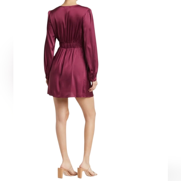 Wishlist Satin Long Sleeve Mini Dress - Picture 3 of 3